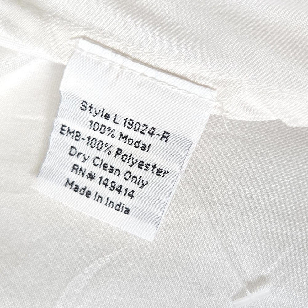 Johnny Was Cielito Modal Blouse Crochette‎ Detsils Biege Ivory Color Size Small - Picture 14 of 16